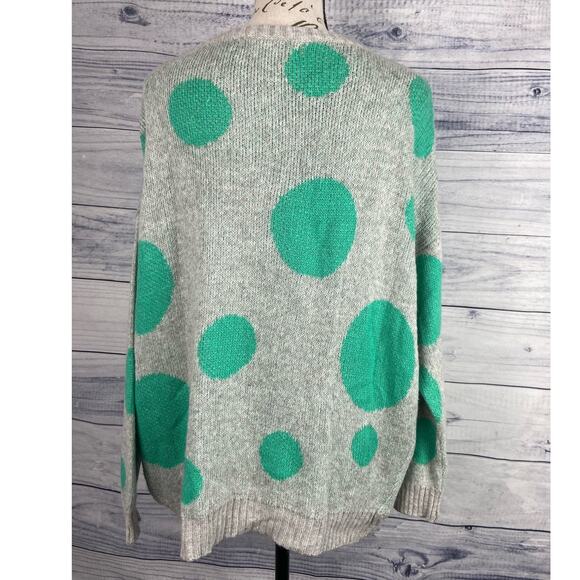Gold & Silver Polka Dot Sweater Women One Size Fits Most Angora Long Sleeve Soft - Picture 3 of 12